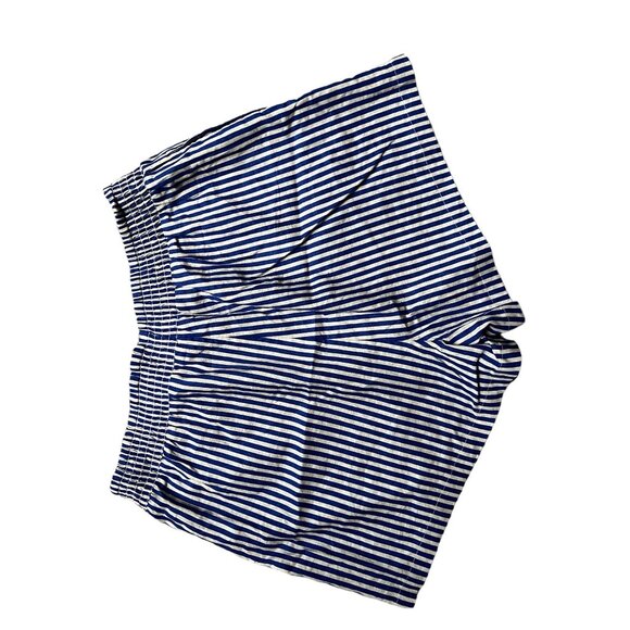 WeWoreWhat Striped Elastic Linen Shorts Sz L Womens NWOT Blue & White Stripe - Picture 6 of 8